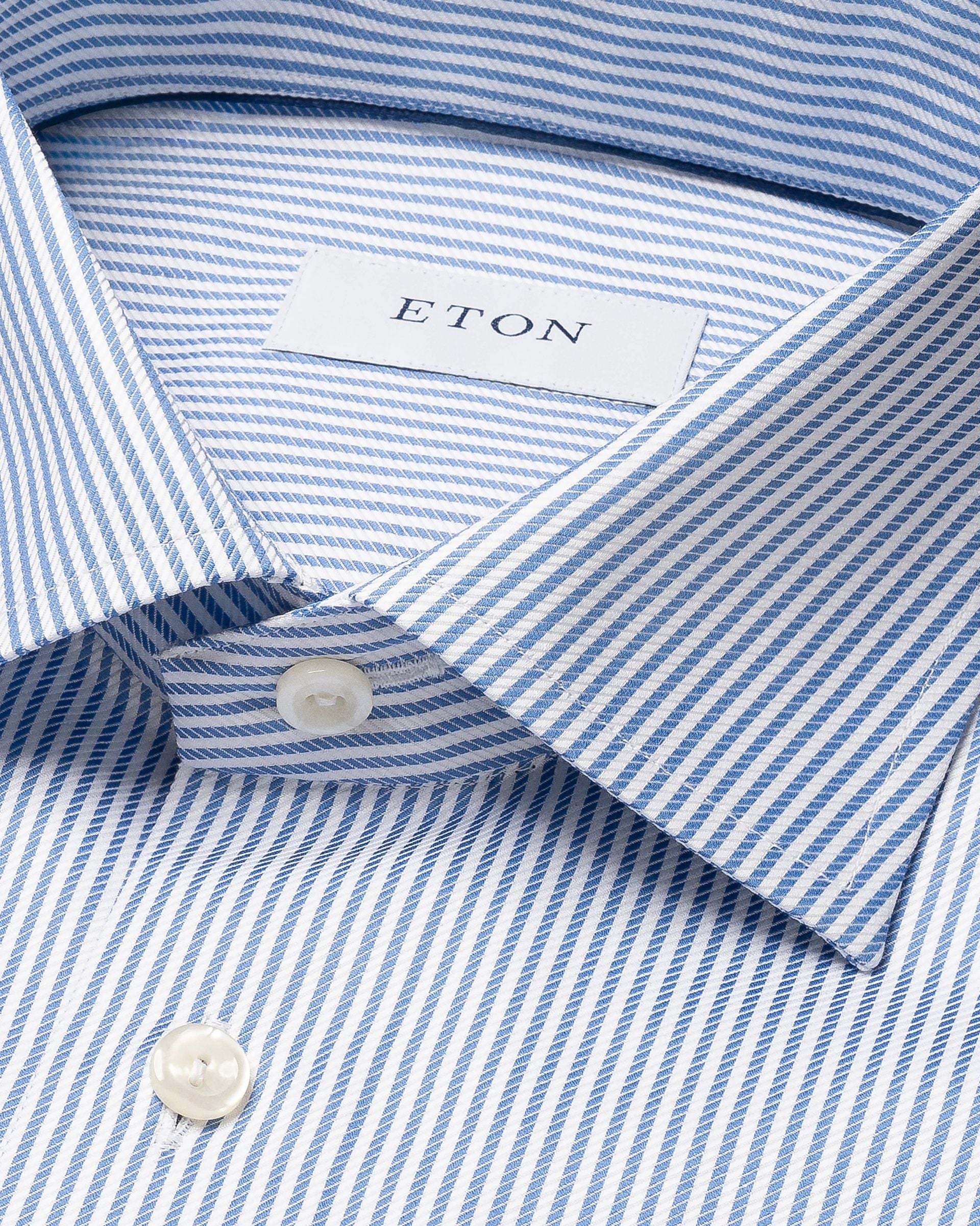 Striped Signature Twill, Slim, Blue