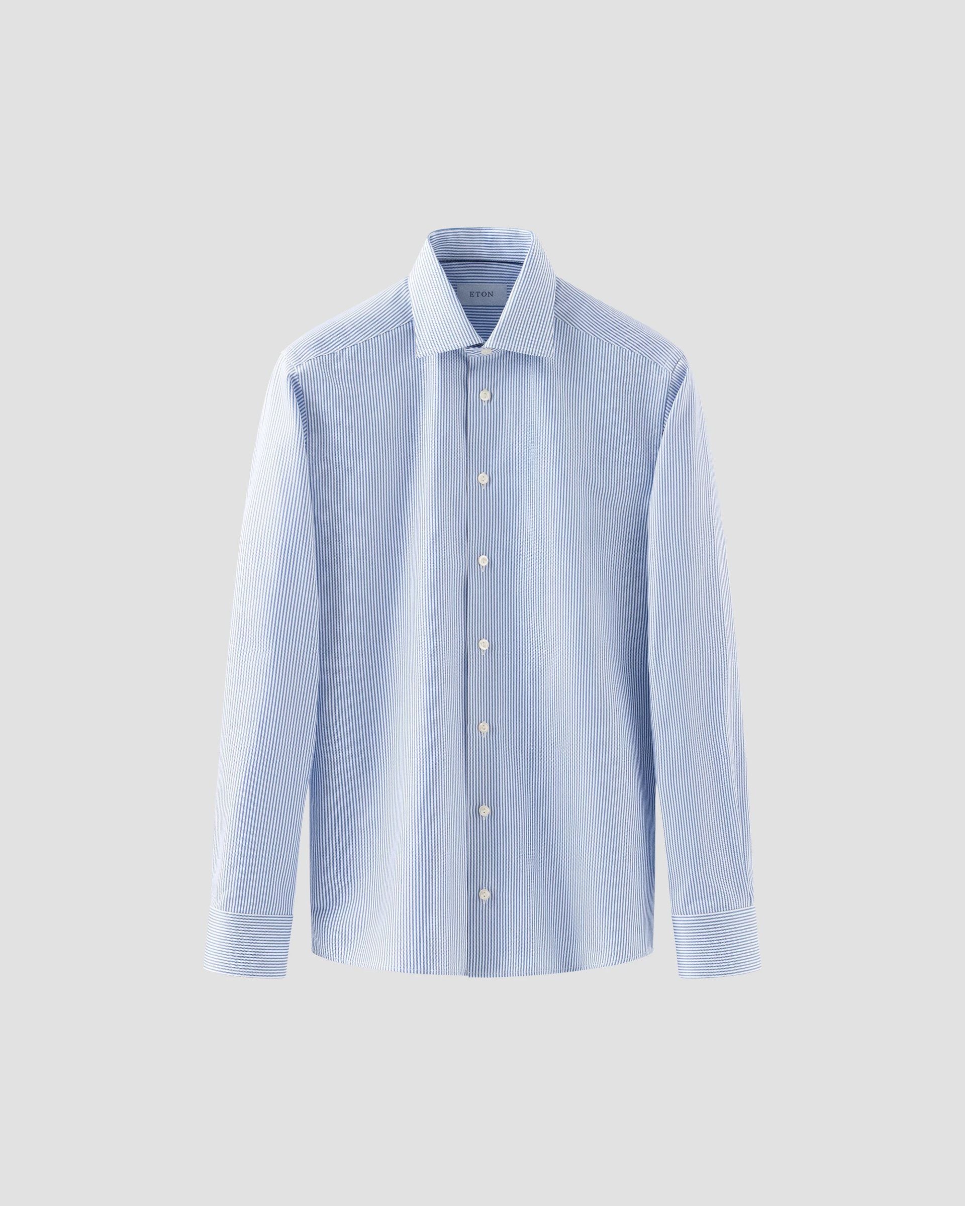 Striped Signature Twill, Slim, Blue