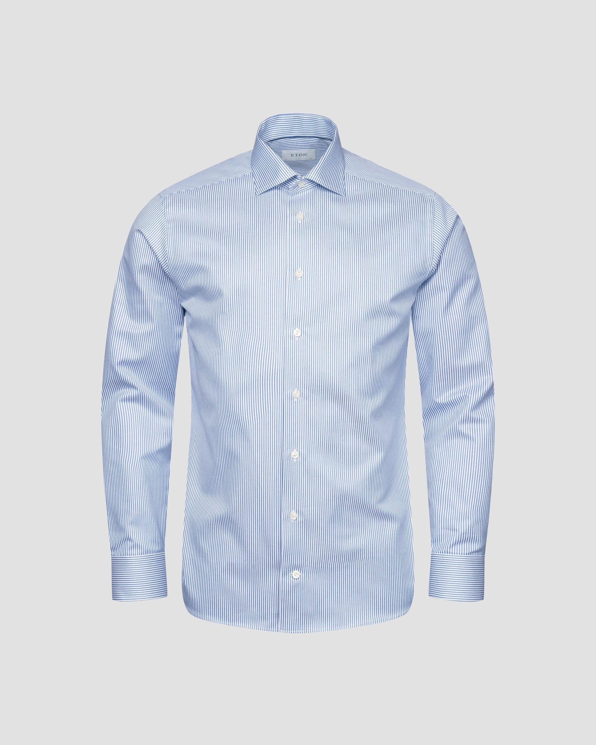 Striped Signature Twill, Slim, Blue