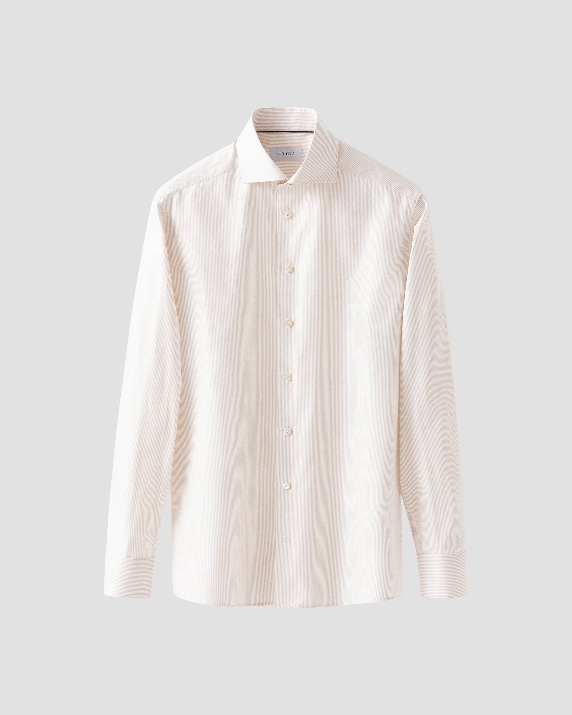 Striped Signature Oxford Shirt, Contemp, Beige