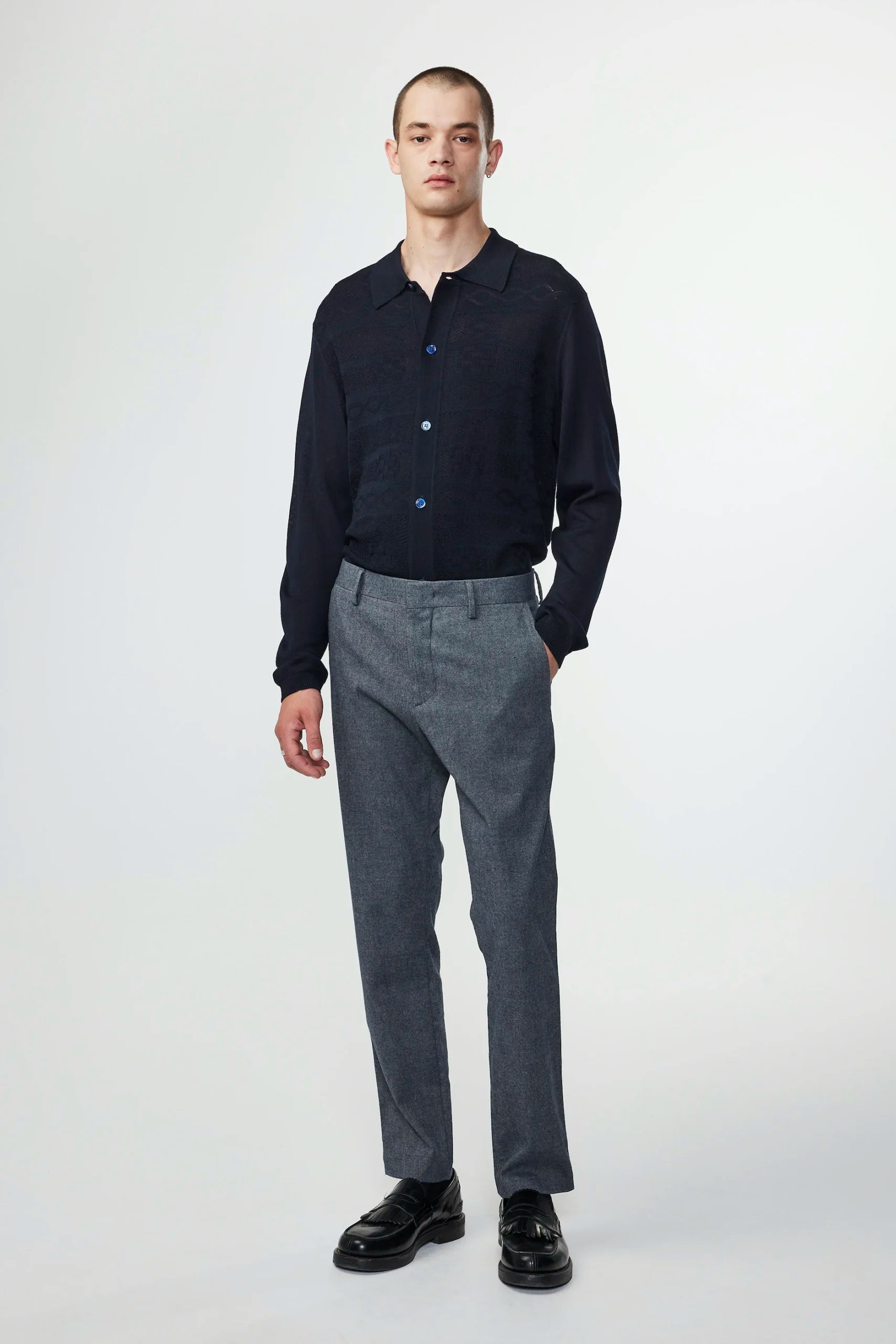 Thor LS Cardigan 6587 (Navy Blue)