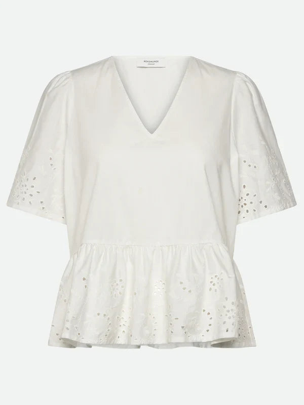 LAUREN SS REGULAR BLOUSE, NEW WHITE