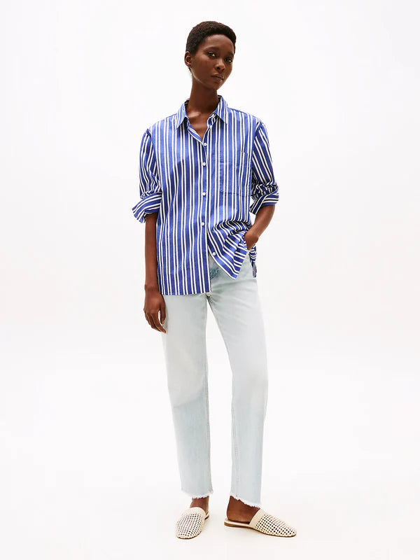 CLASSIC STRAIGHT HW JEANS, SKY