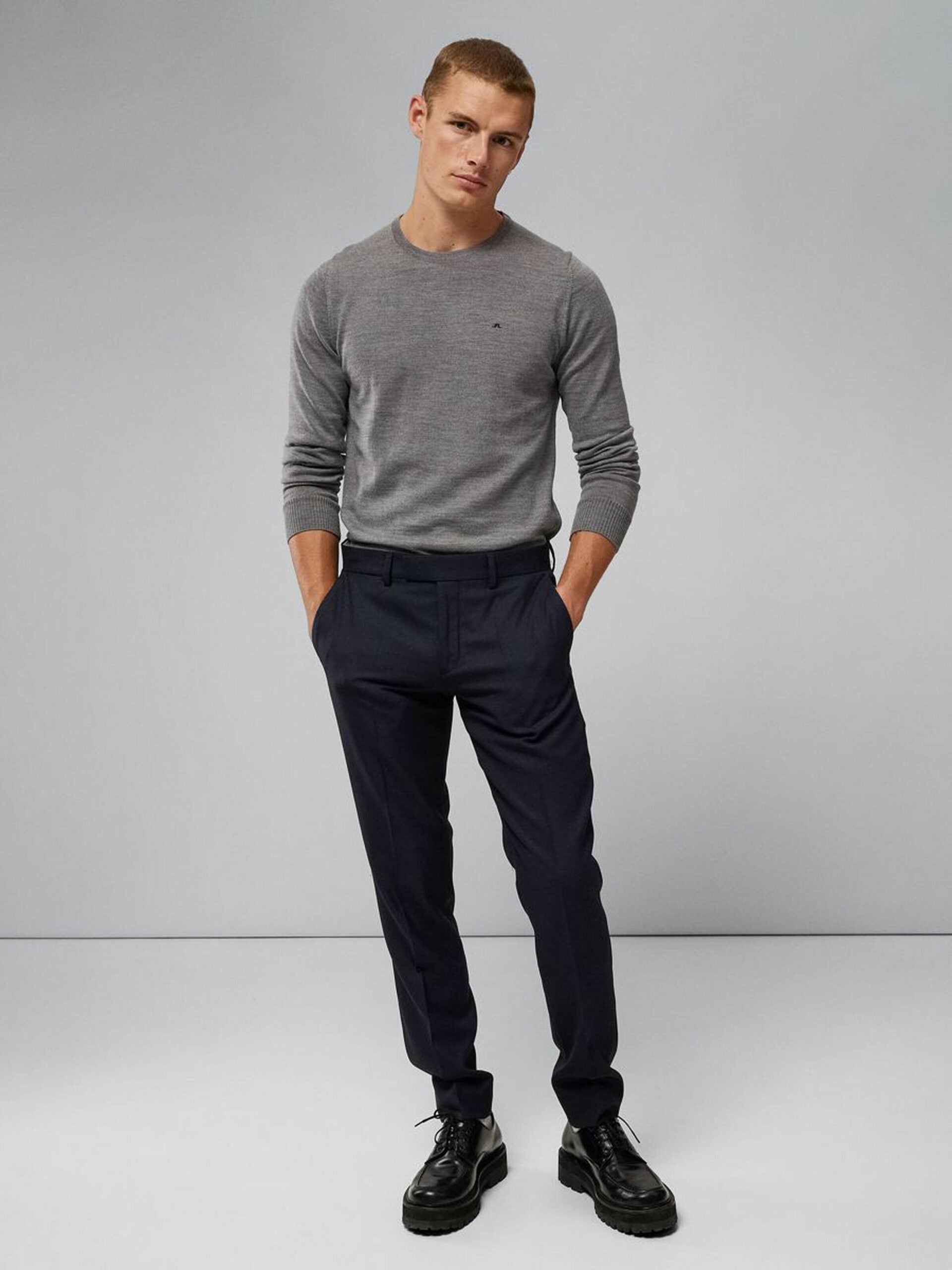 Grant active hopsack pants, navy