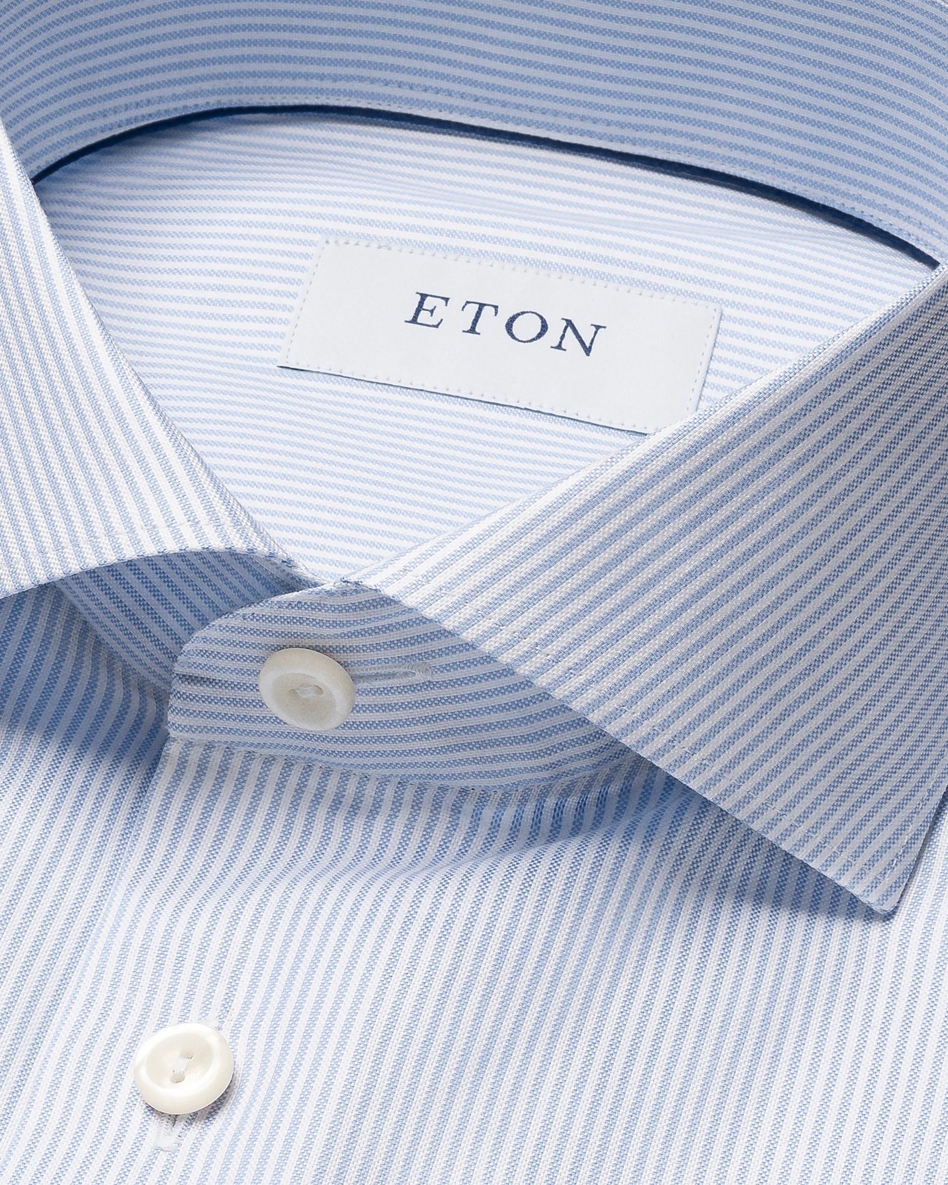 Striped Signature Oxford Shirt, Slim, Light Blue