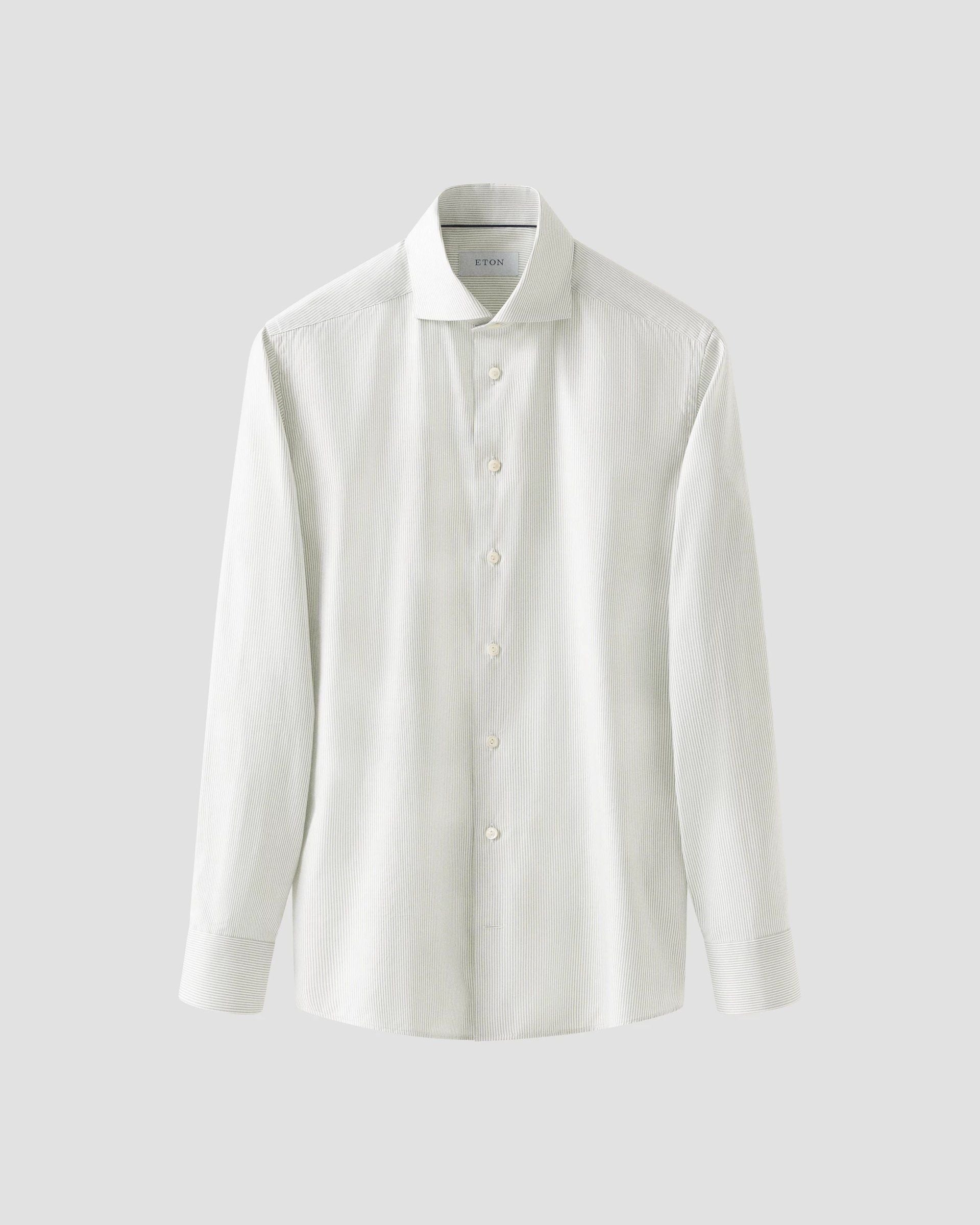 Striped Signature Oxford Shirt, Slim, Light Green