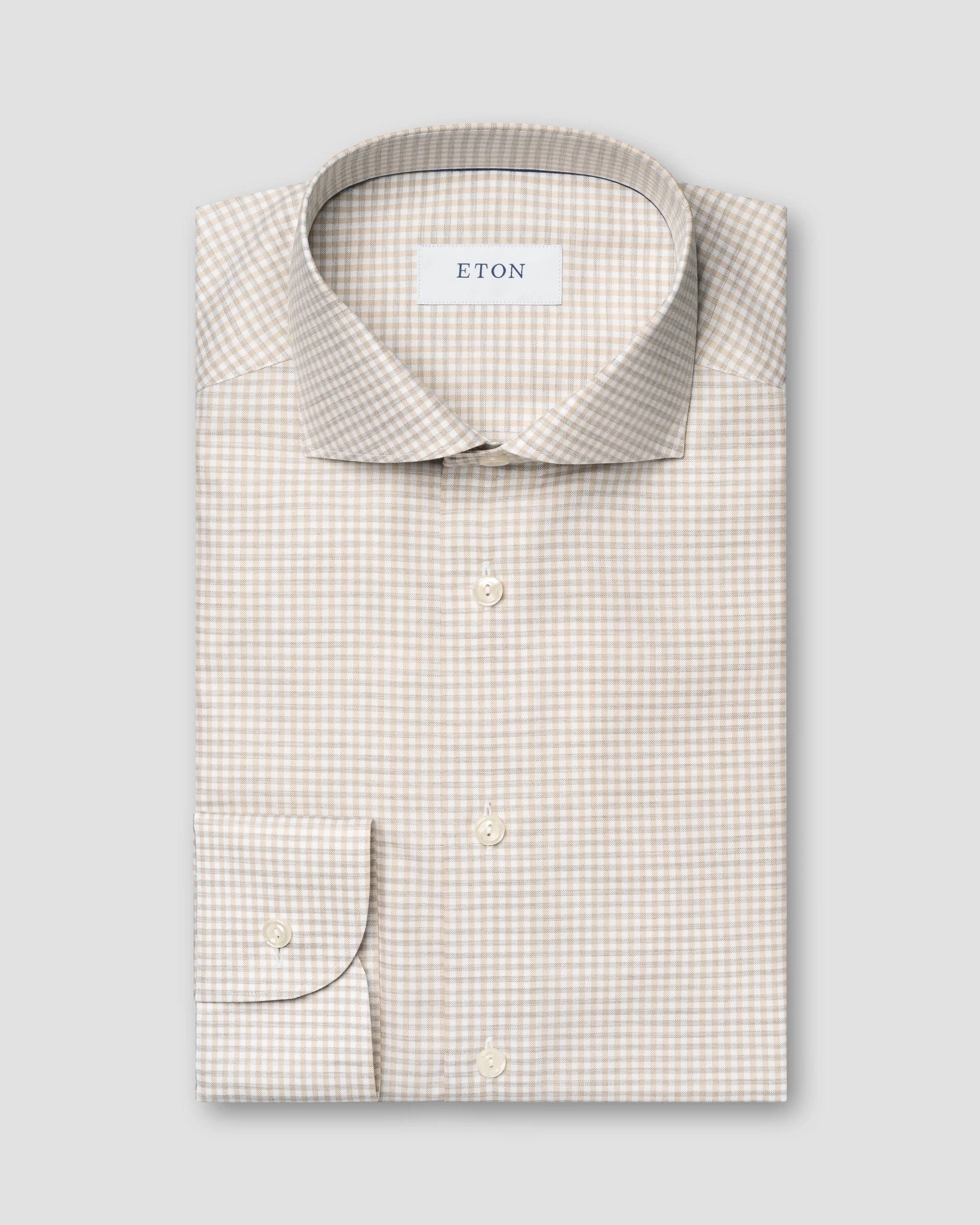 Check Signature Oxford Shirt, Slim, Beige