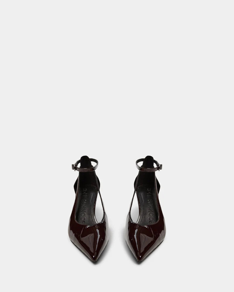 ELLA PATENT STILETTOS, BURGUNDY