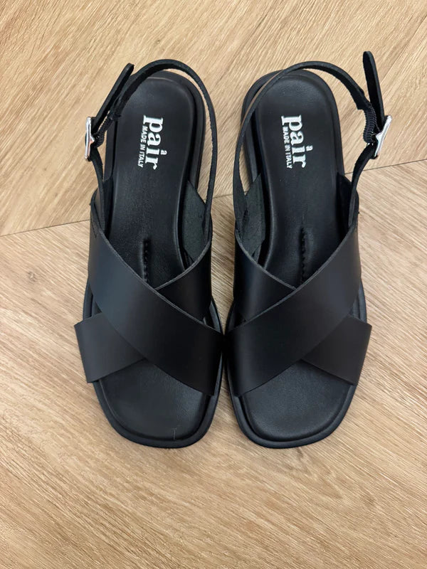 FLAT SANDAL, NERO