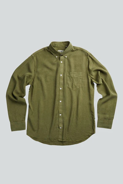 MANZA SLIM 5969 SHIRT, DARK ARMY