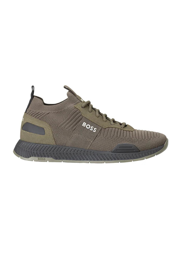 TITANIUM RUNN LACE-UP SNEAKERS, DARK GREEN