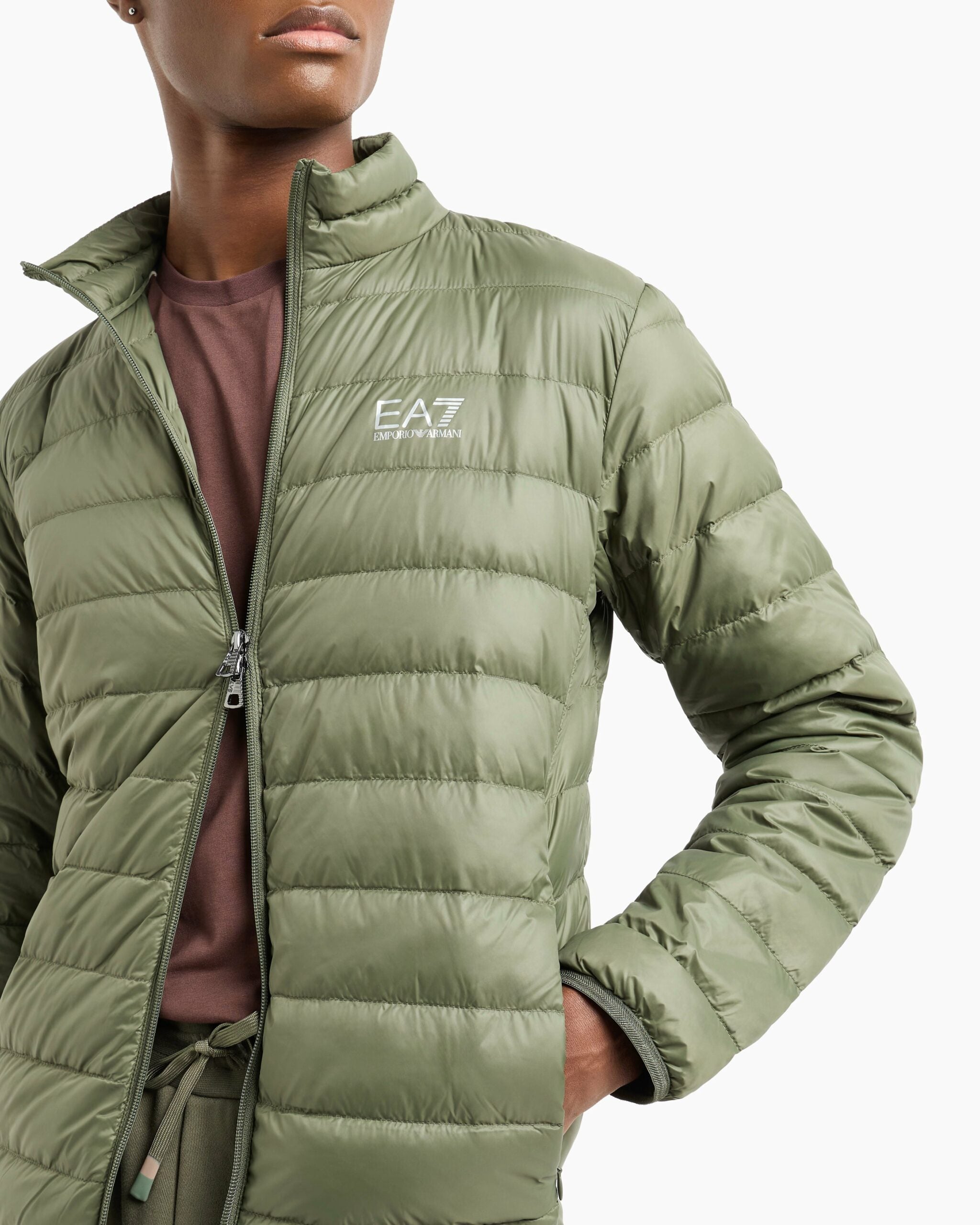 Man Woven Down Jacket, Beetle