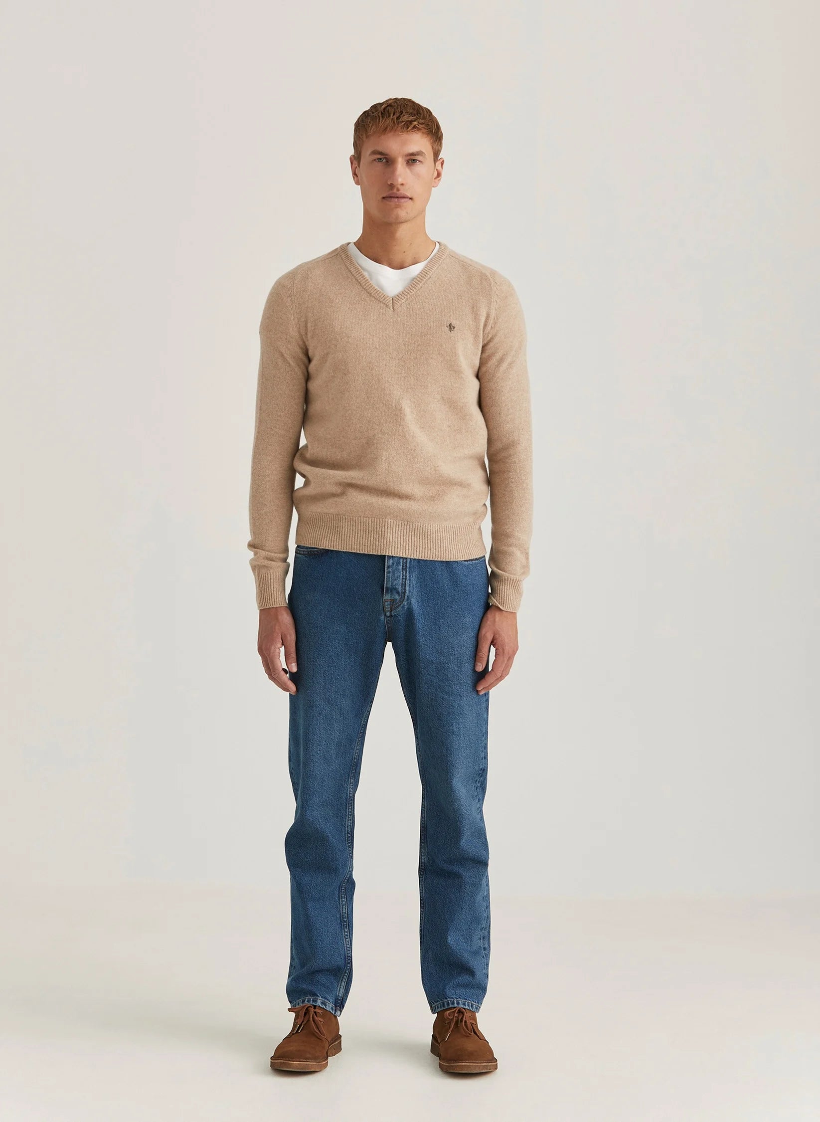 Newton V neck, Khaki