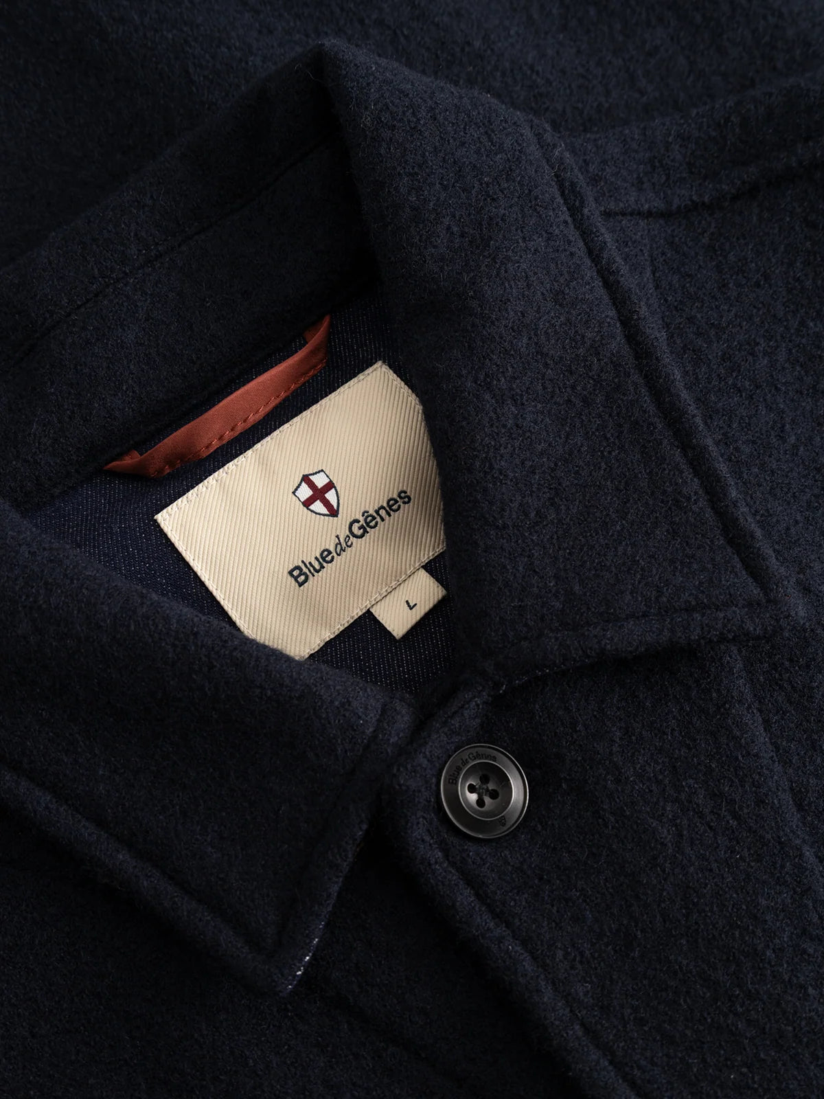 HEW WOOL OVERSHIRT, DARK NAVY