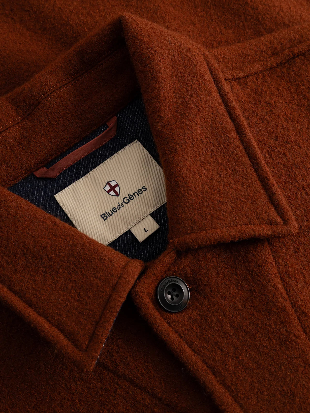 HEW WOOL OVERSHIRT, GINGER BREAD ORANGE