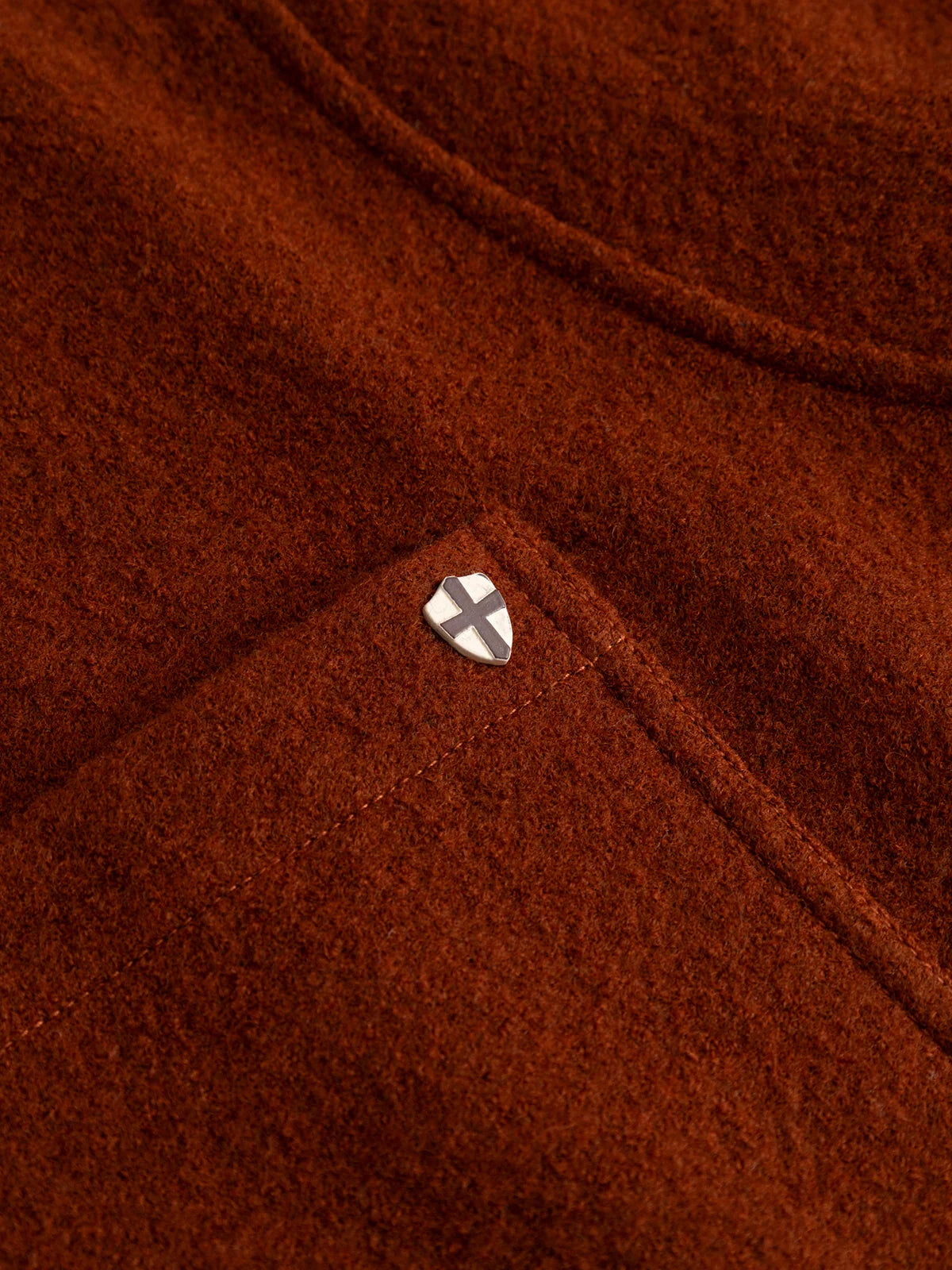HEW WOOL OVERSHIRT, GINGER BREAD ORANGE
