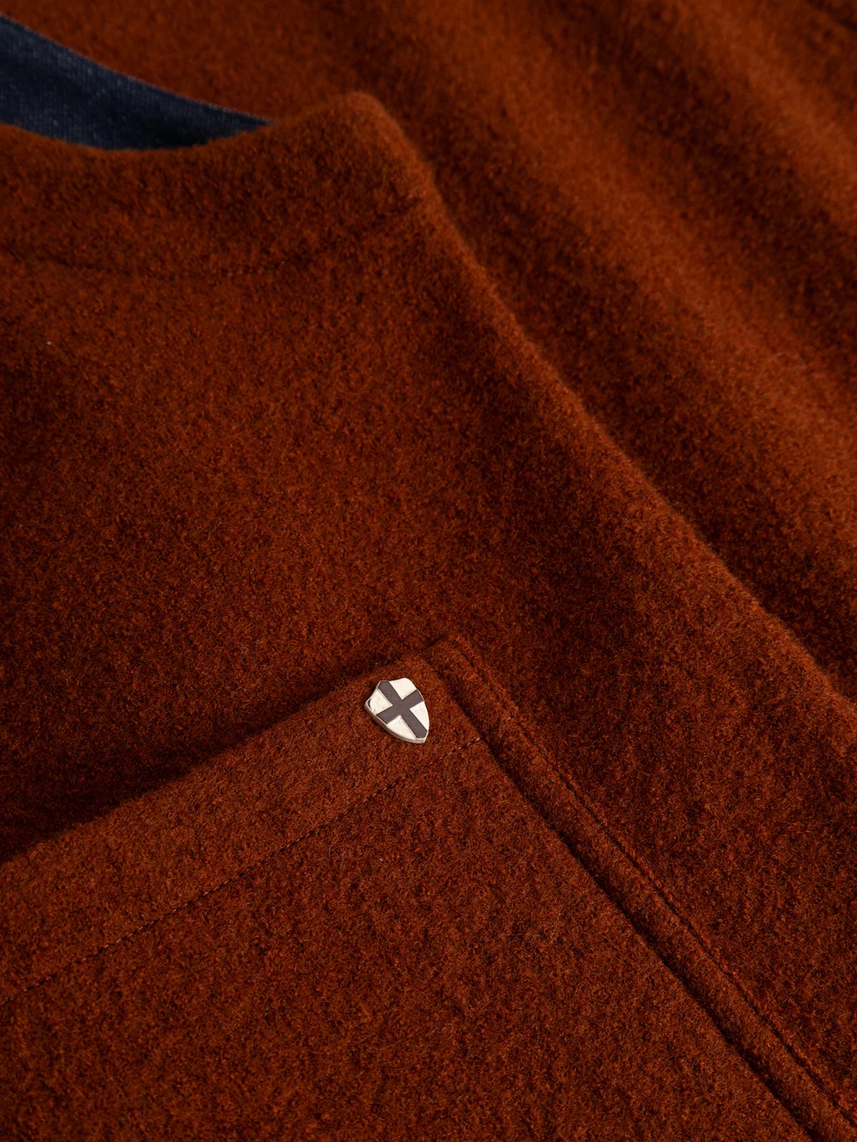 MUDOCK WOOL WAISTCOAT, GINGER BREAD ORANGE
