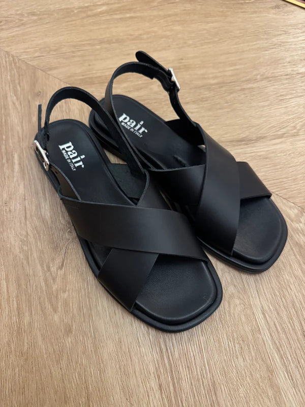 FLAT SANDAL, NERO