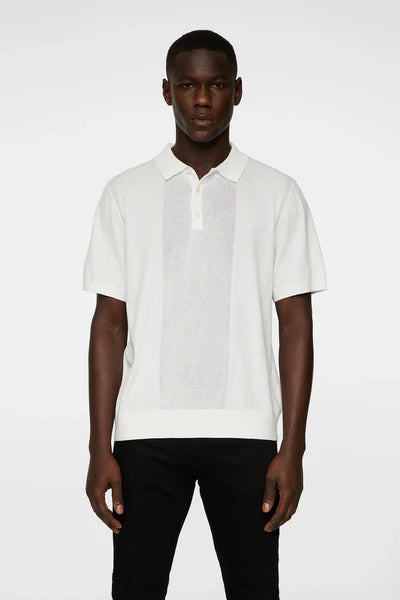 REYMOND SOLID STRIPE POLO, WHITE