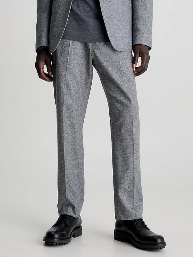 Two Tone Flannel Trousers, Grey