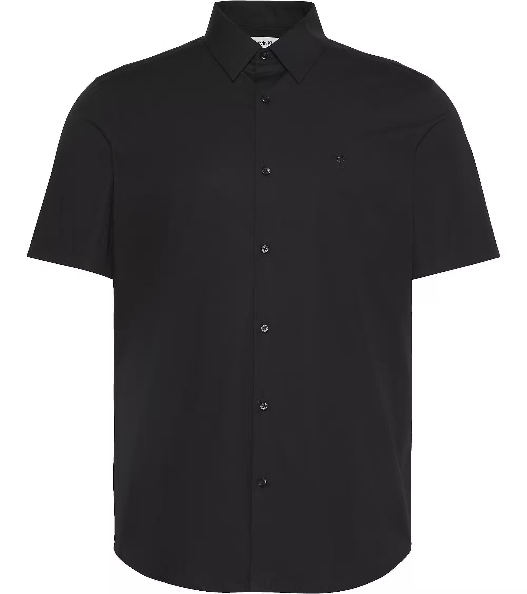 SS Solid Stretch Slim Shirt, Black
