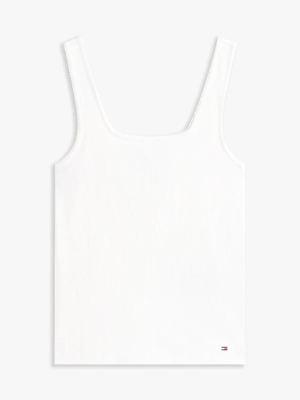 5X2 RIB SLIM SQUARE TOP, ECRU