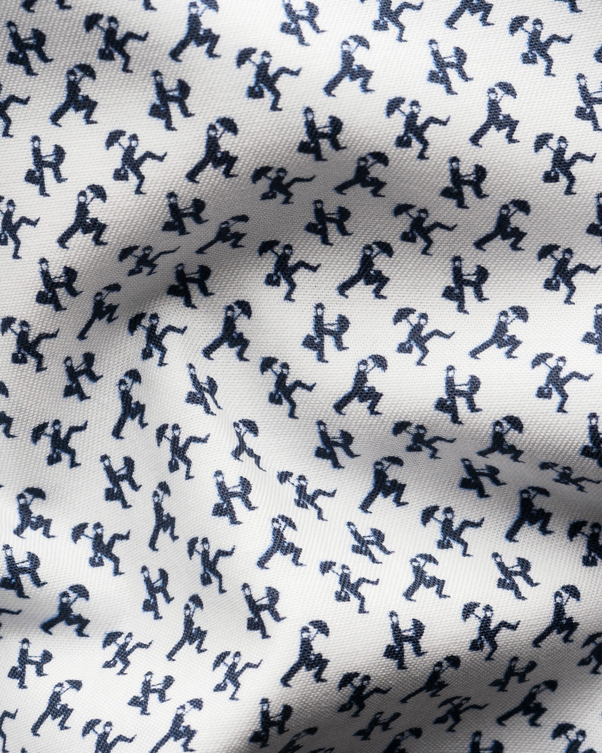 Umbrella Micro Print Shirt, Slim, White