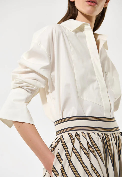 EDDA SKIRT, CREAM STRIPE