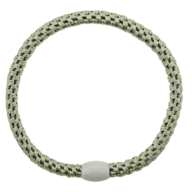 SLIM HAIR TIE, DUSTY LIND GREEN