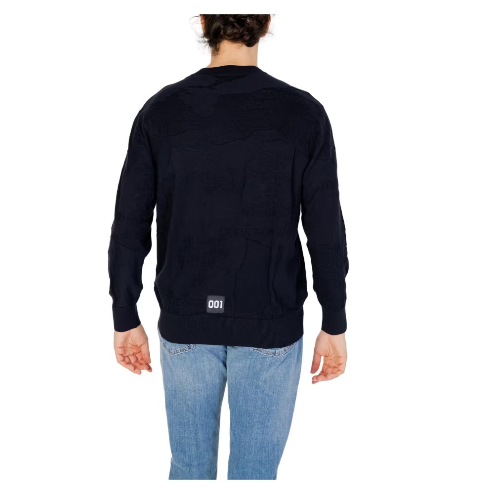 Man Knitted Pullover, Deep Navy AO Camo