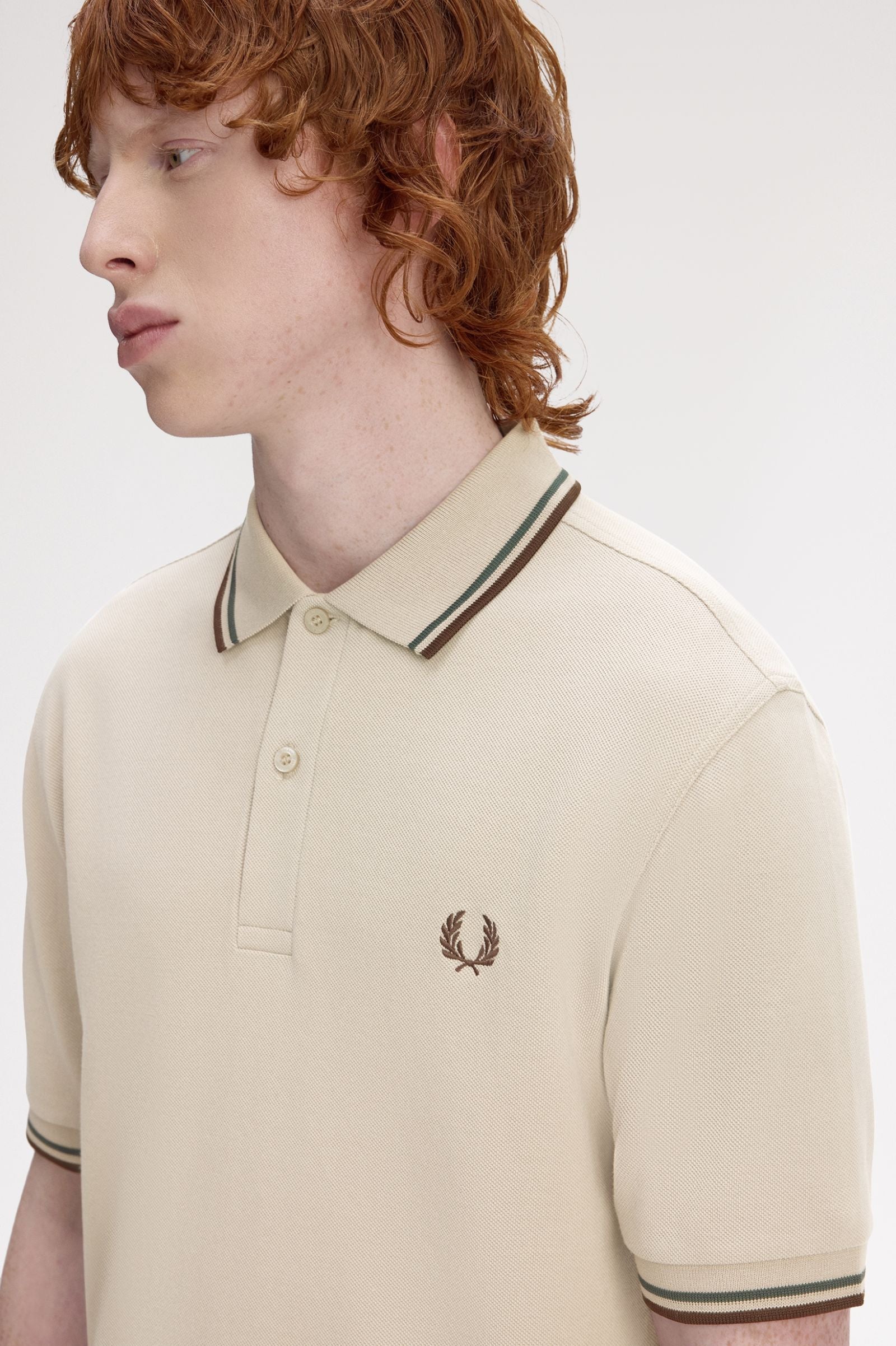 TWIN TIPPED POLO, WARM OAT