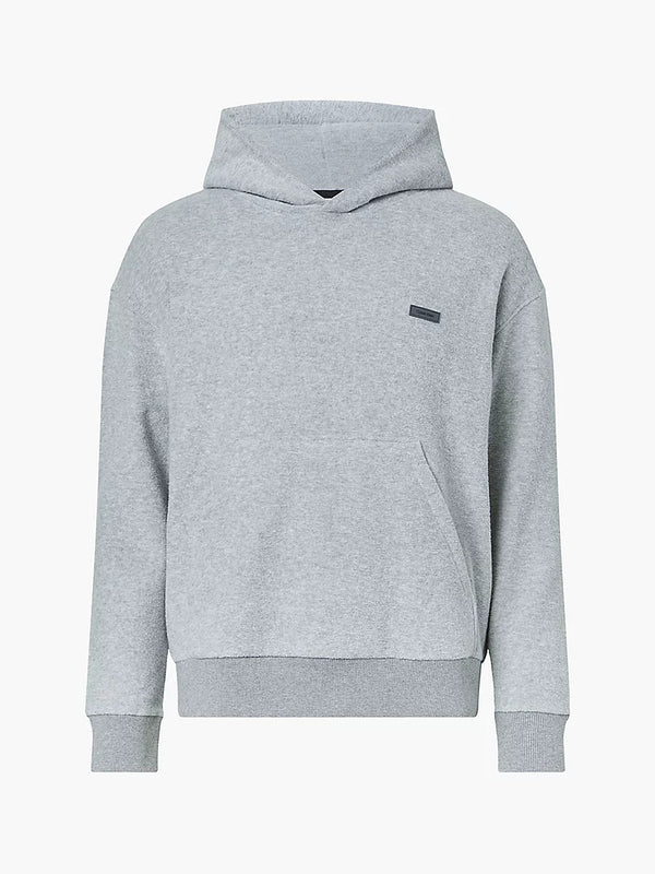 BOUCLE FLEECE COMFORT HOODIE, MID GREY HEATHER
