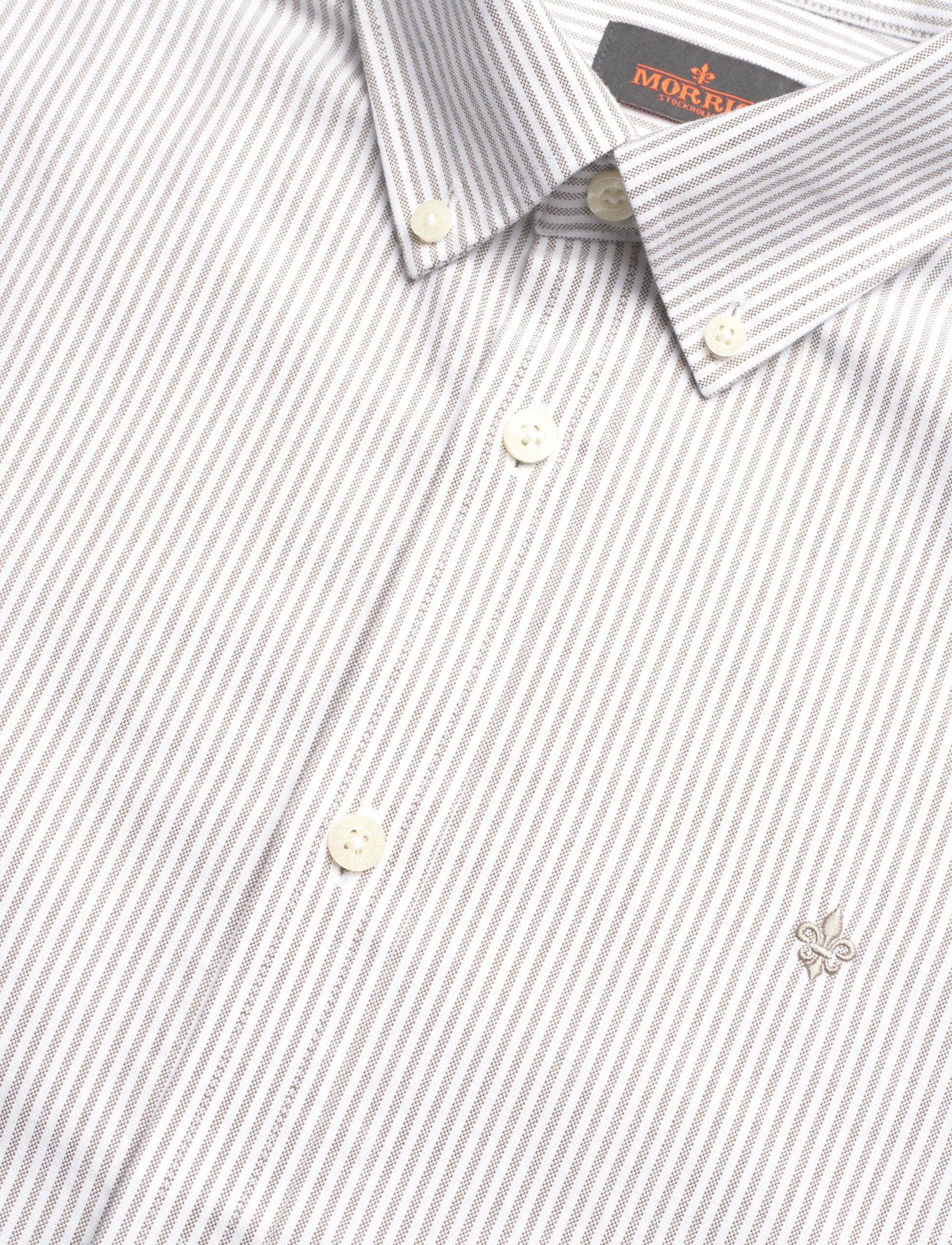 Douglas Stripe Shirt, Slim fit, Brown