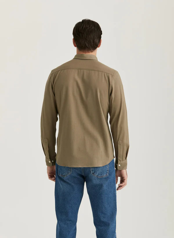 EDDIE PIQUE SHIRT, SLIM, OLIVE