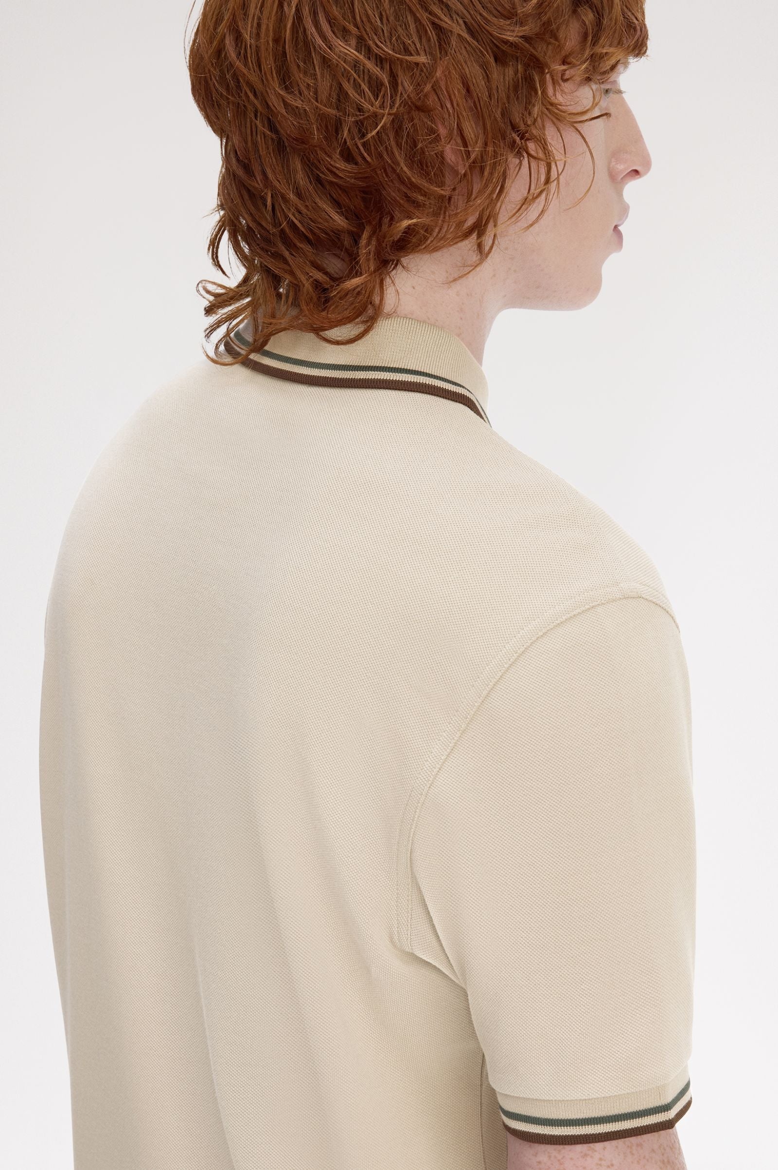 TWIN TIPPED POLO, WARM OAT