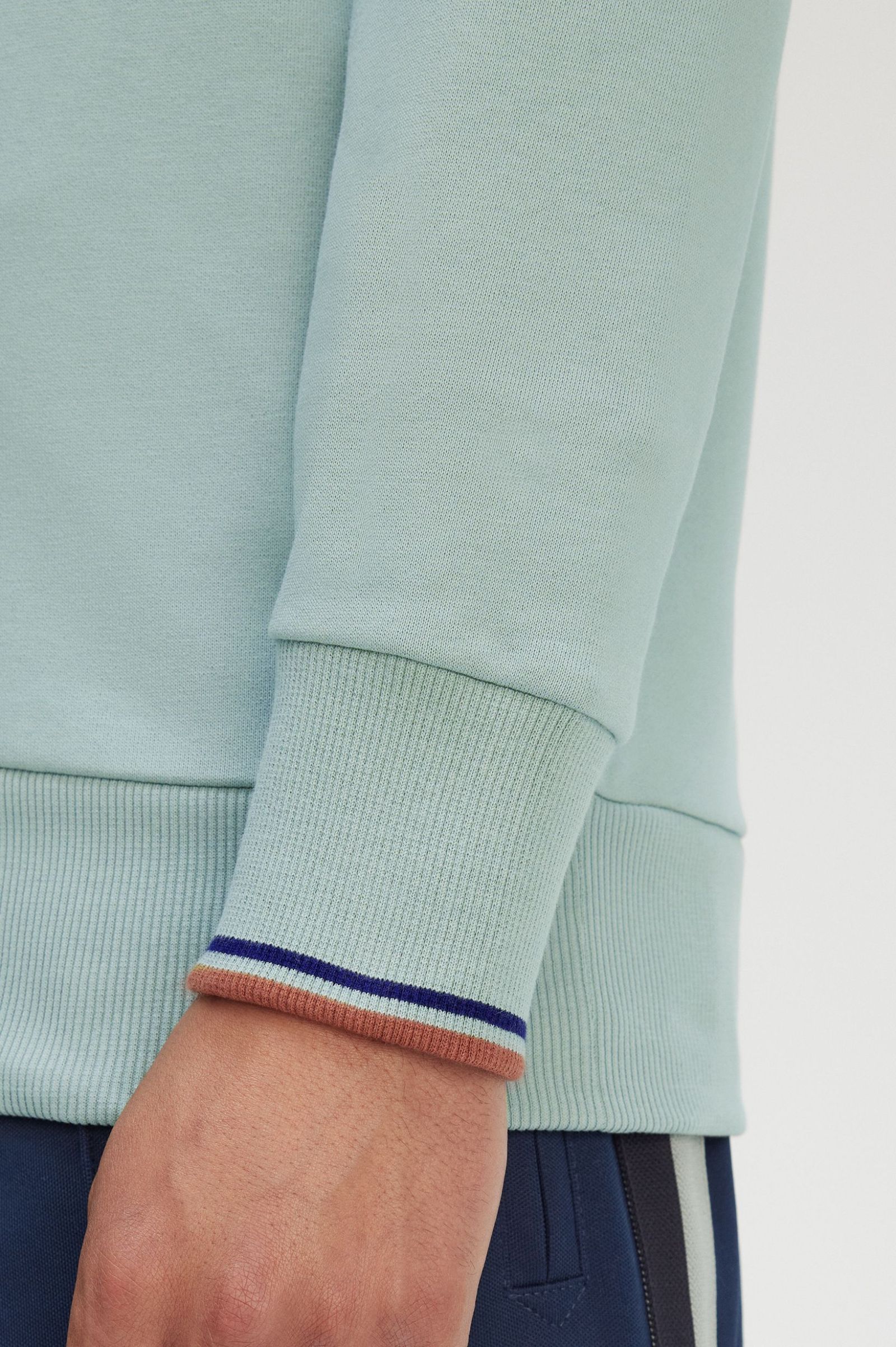 Half Zip Sweatshirt, Silver Blue