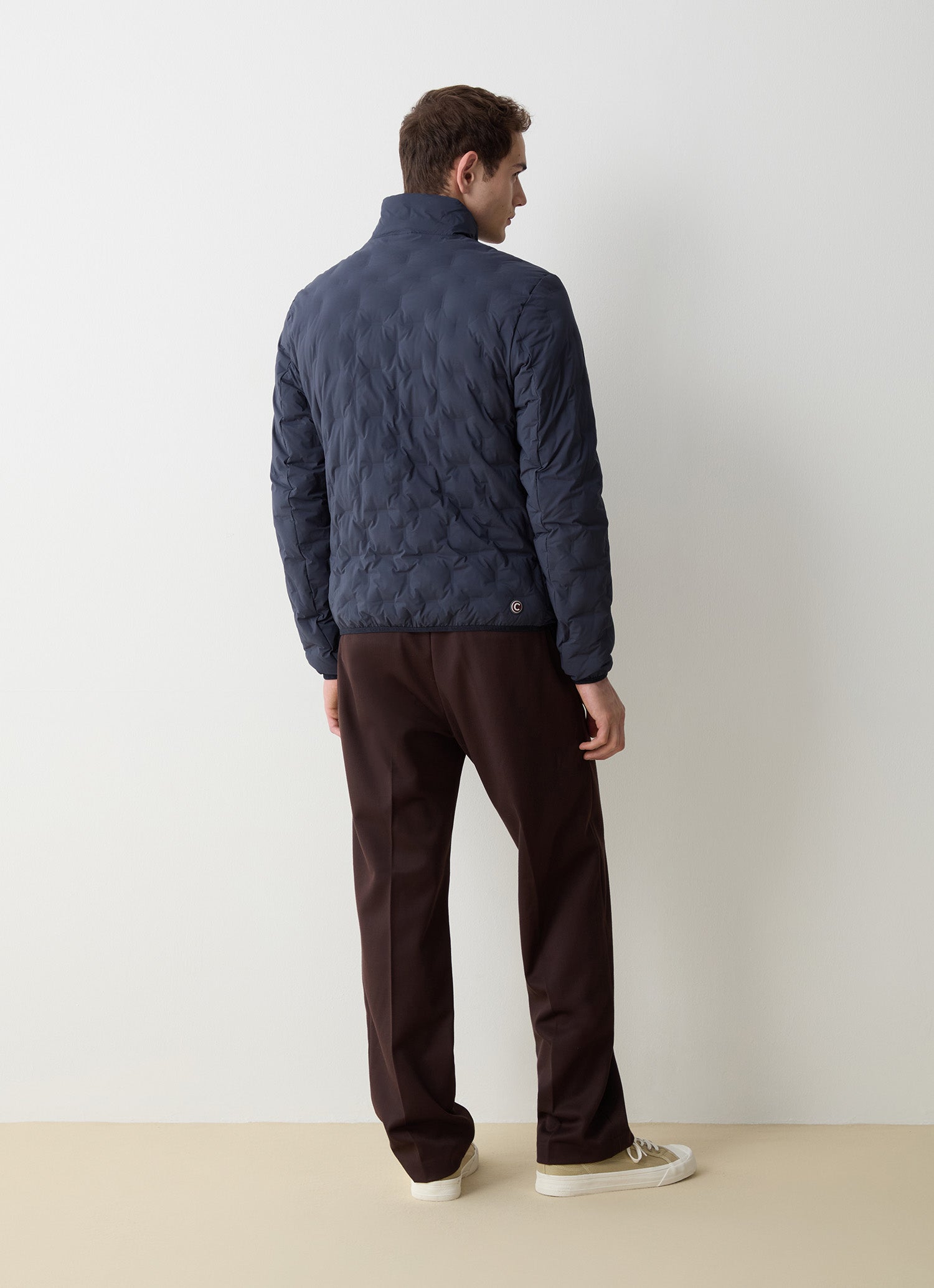 Quilted Jacket w/ Padded Collar, Navy