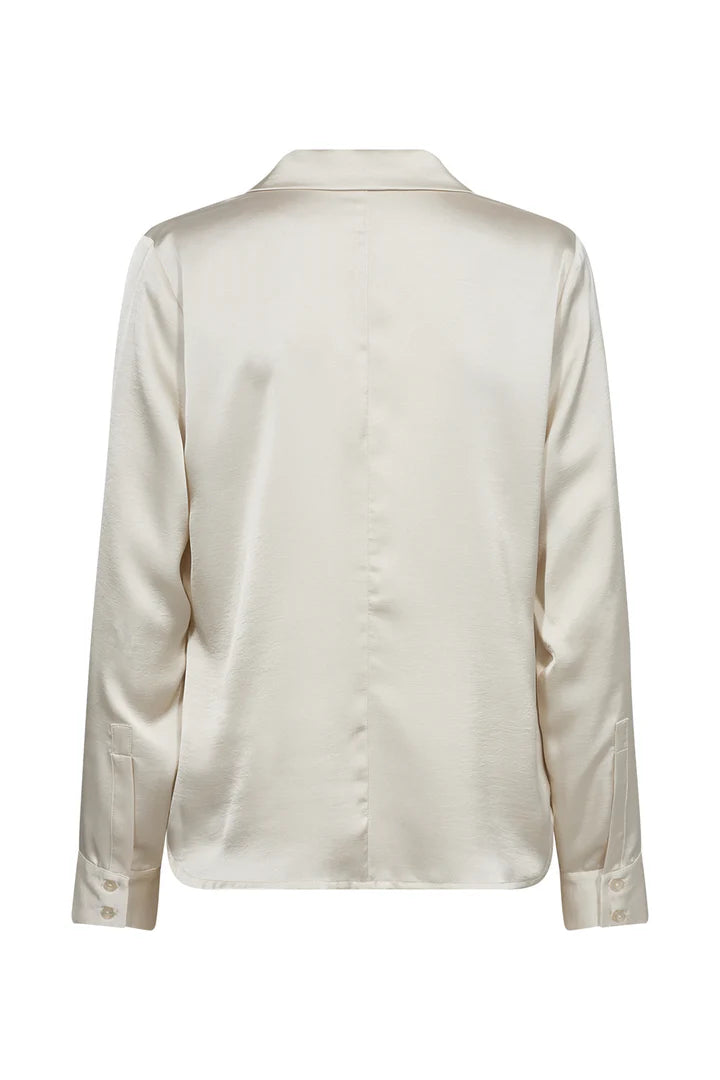 PD-Iris Satin Shirt, Whisper White