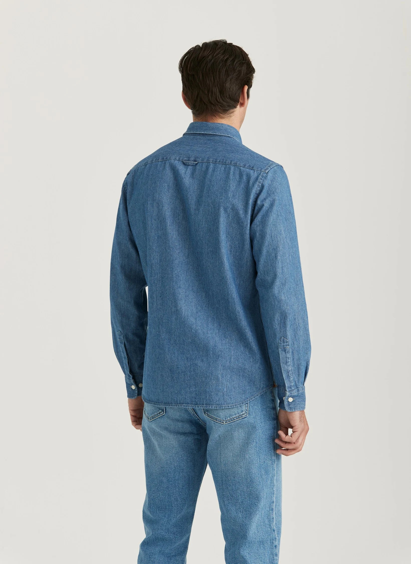 Morris Denim Shirt, Classic Fit, Old Blue