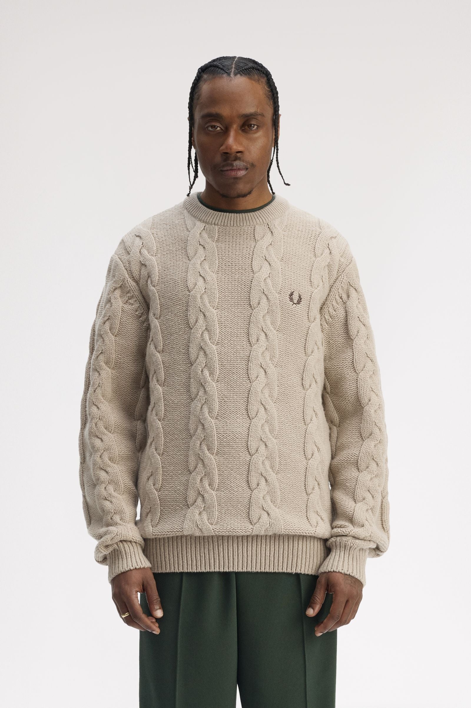 CHUNKY CABLE KNIT JUMPER, WARM OAT