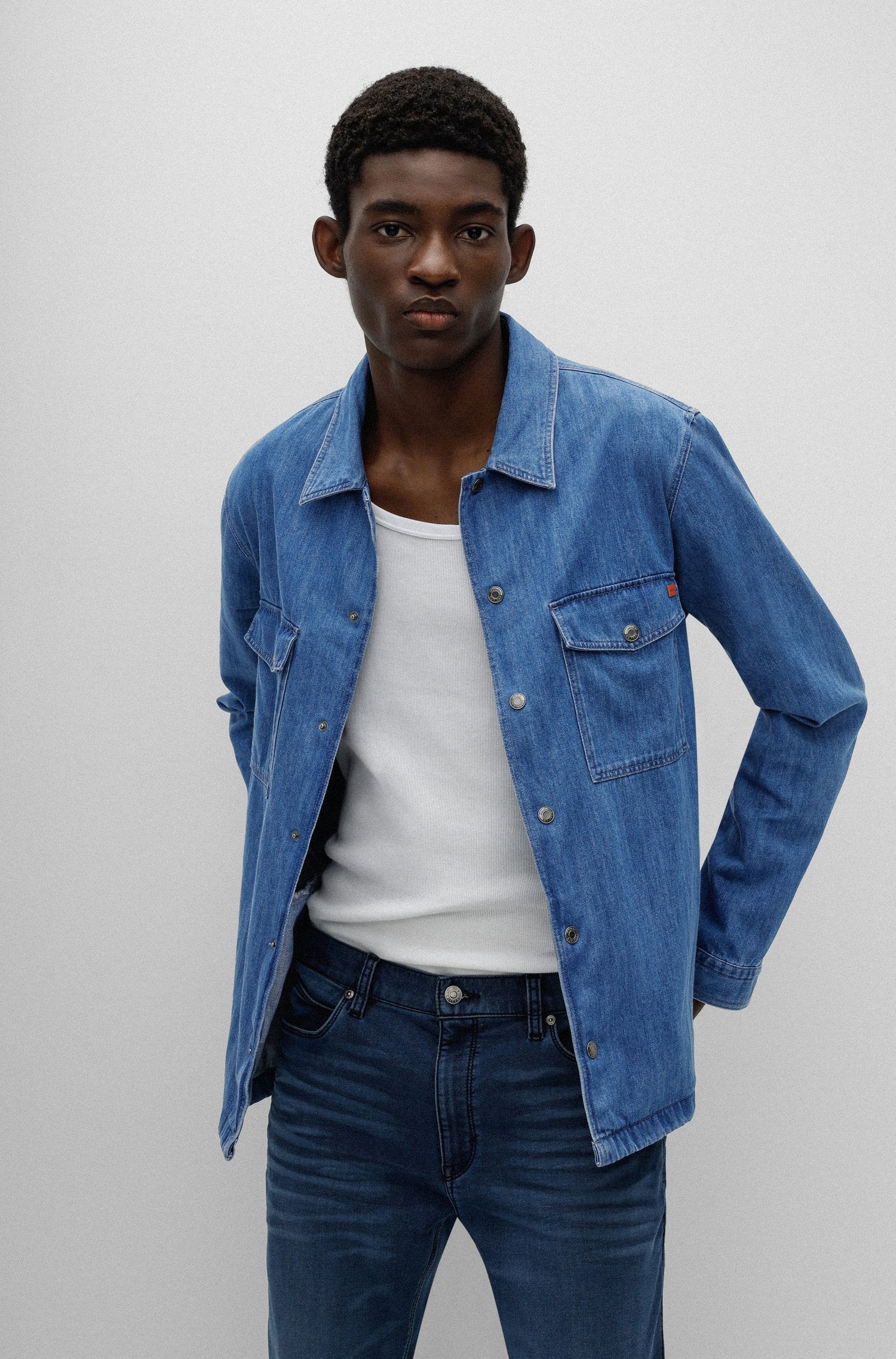 Enalu overshirt, open blue