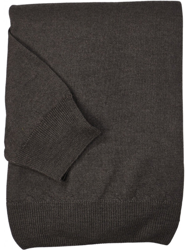 CREW NECK JUMPER 50/50, BROWN