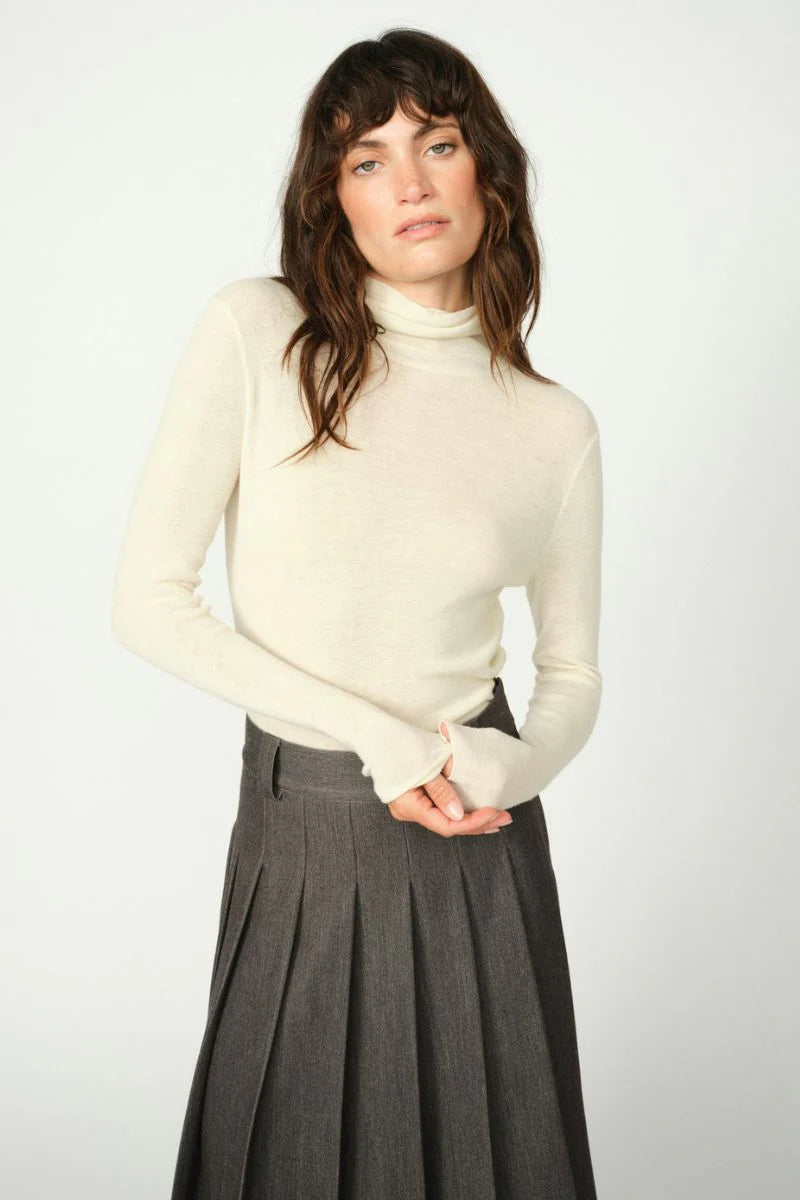 KAIT PLEATED SKIRT, PHANTOM