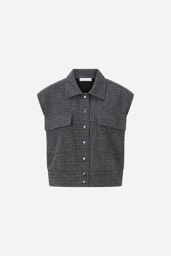 Suited Cargo Vest, Silver Mist