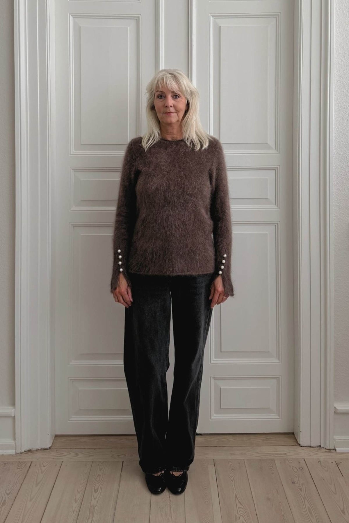 ABBELONE SWEATER BRUSHED, CHOCOLATE FUDGE