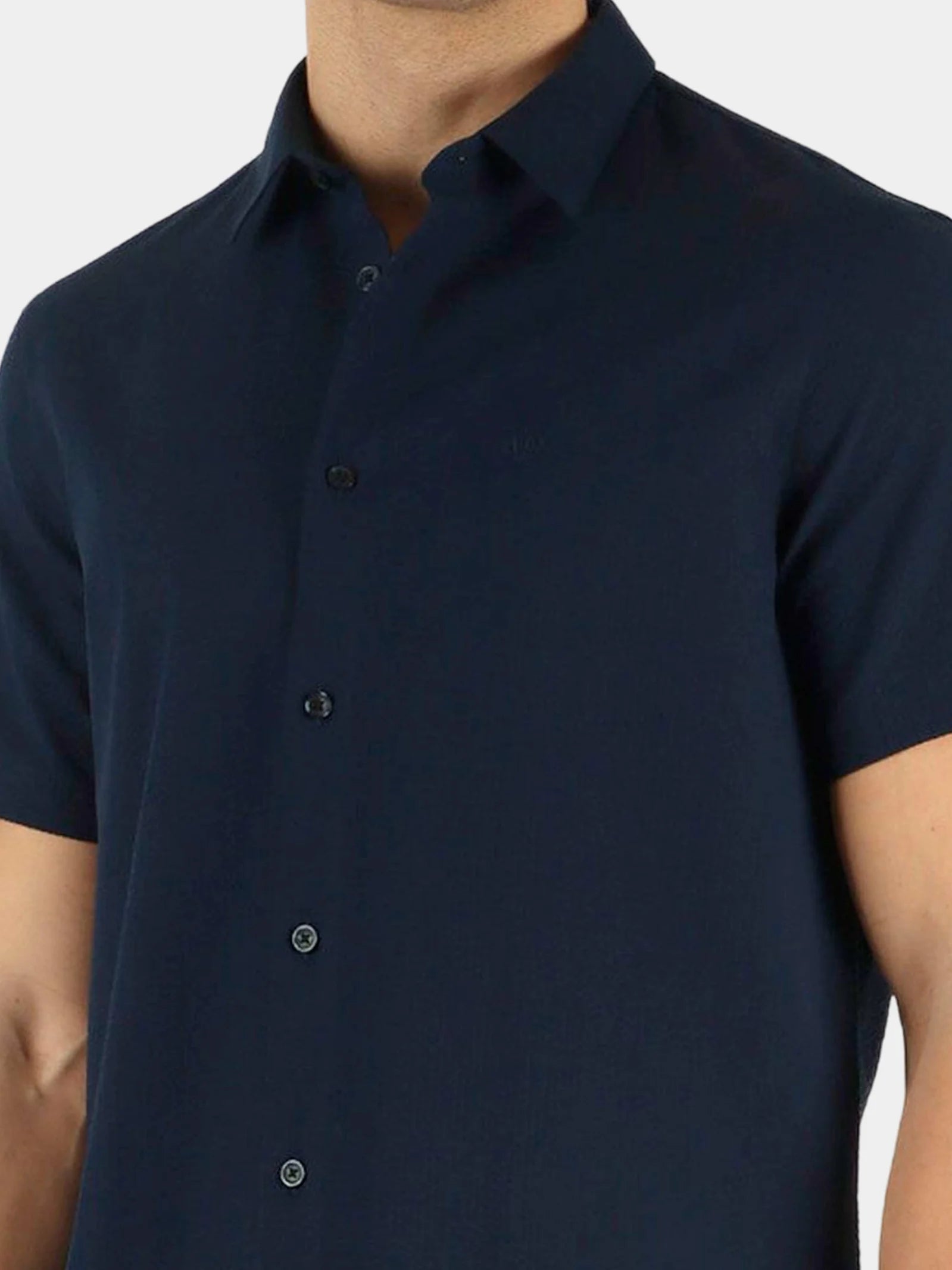 Man Woven Shirt, Navy Blazer