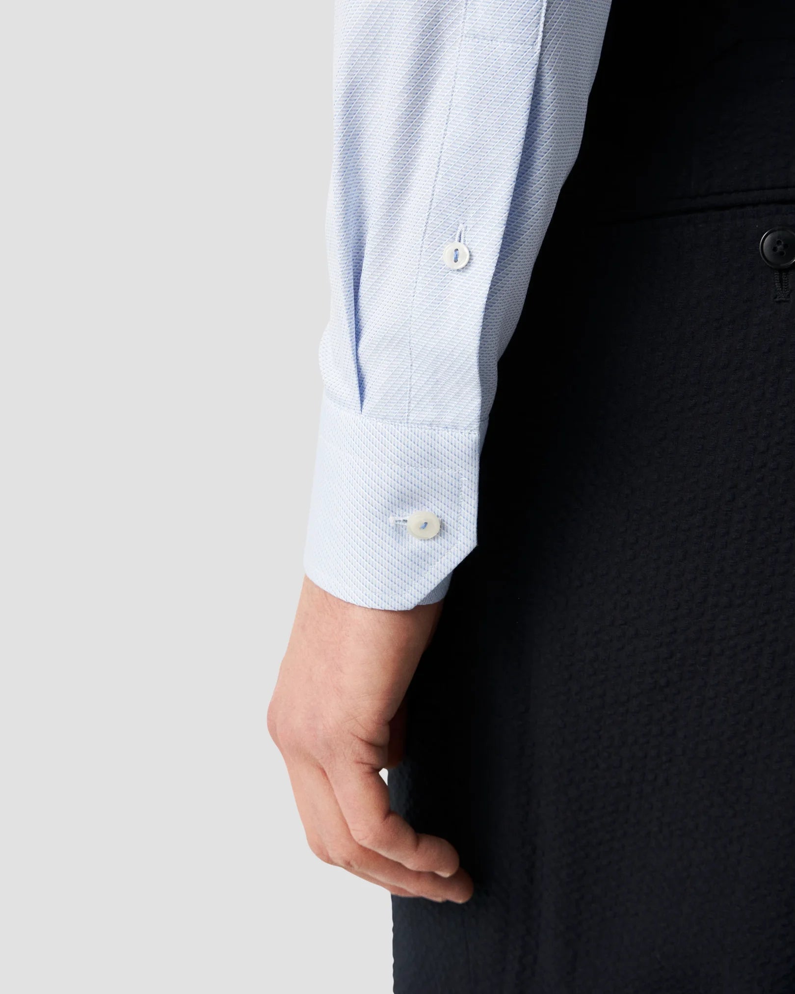 Semi Solid SIgnature Dobby Shirt, Slim, Light Blue