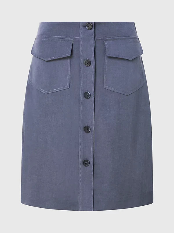 DRAPPY TENCEL SKIRT, WET SLATE