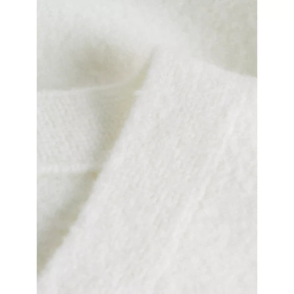 SEAMLESS FELTED MERI SWEATER, EGRET