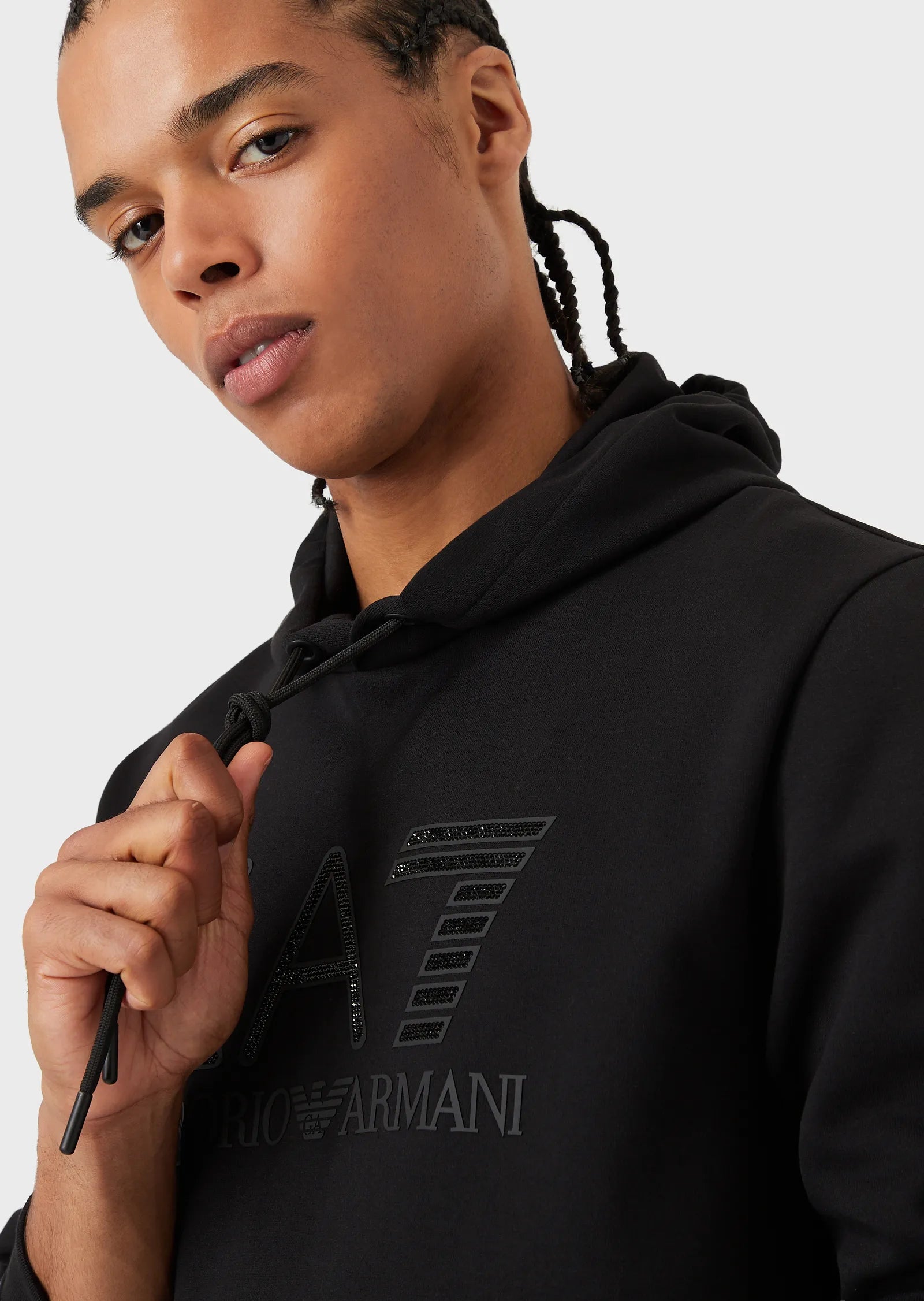 Man jersey sweatshirt, black